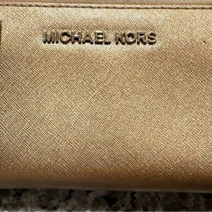 Michael Kors Metallic Gold Clutch